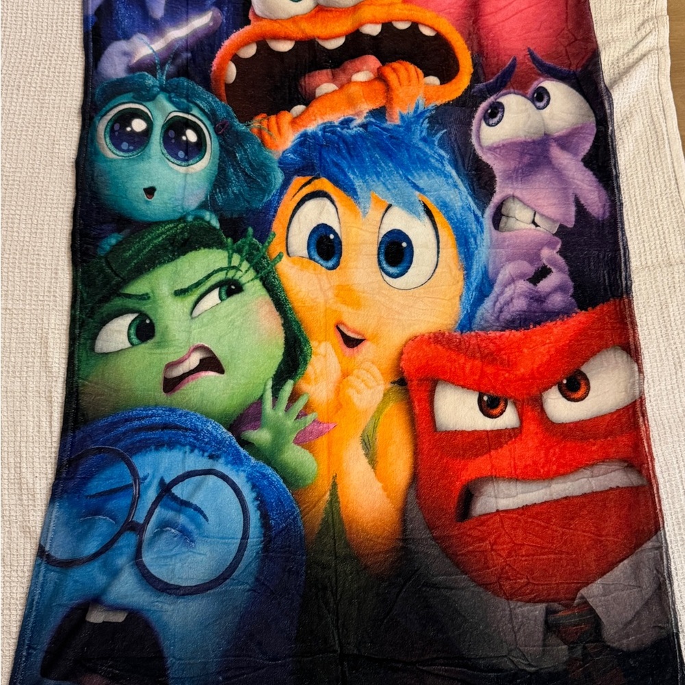 Colorful Inside Out Character Blanket